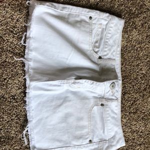 American Eagle white jean skirt
